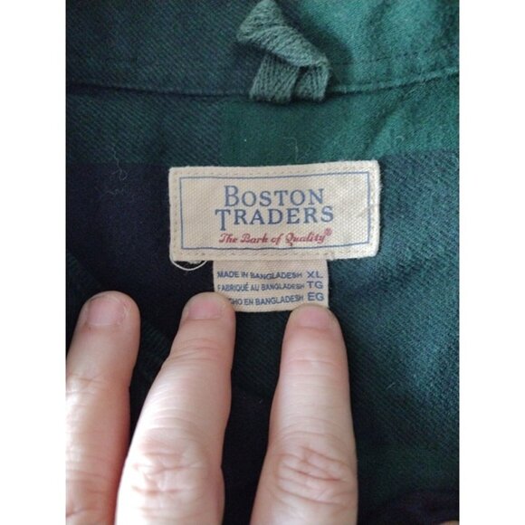 Boston Traders Men's Flannel Shirt Green XL Pre-Owned - Picture 2 of 11